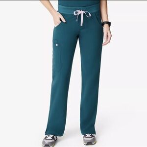 figs kade cargo scrub pants caribbean blue
